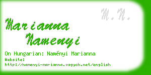 marianna namenyi business card